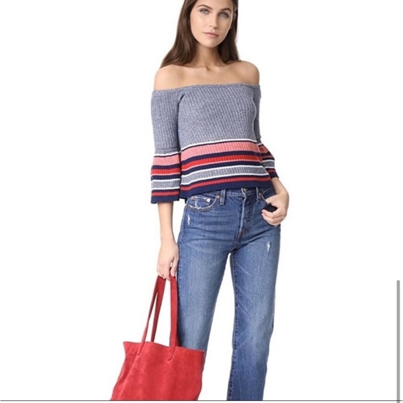 Lovers + Friends Off The Shoulder Striped Top - Picture 5 of 7